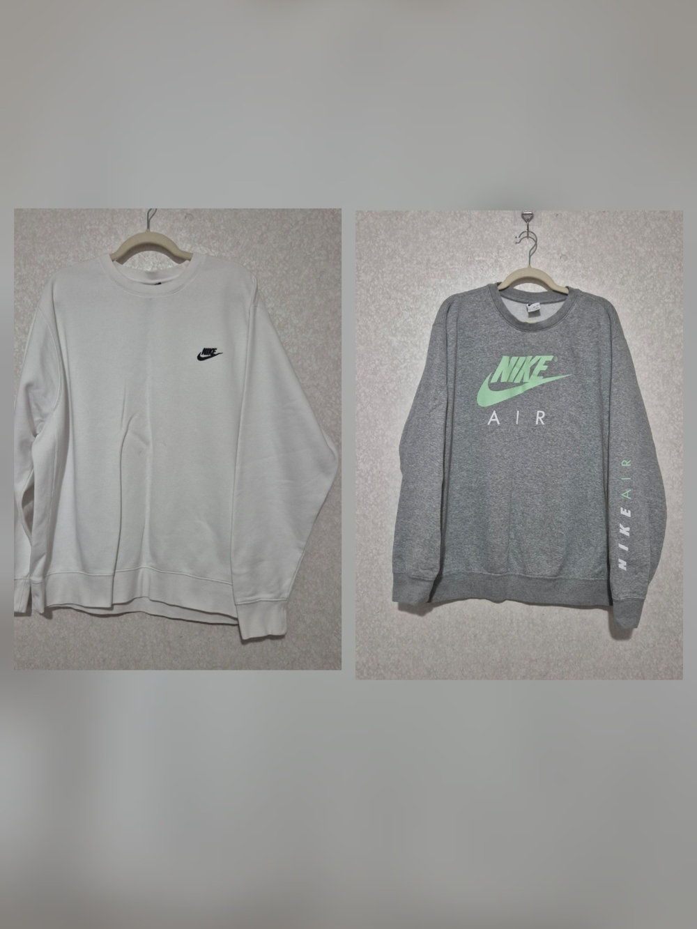 Nike Men’s Bundle Of Two Crewneck Sweater - White & Gray..Size:XXL